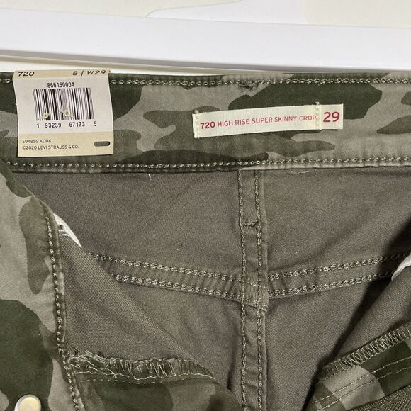 NWT Women's Levi's 720 High Rise Super Skinny Cropped Jeans Size 29 Super Soft - Picture 7 of 9